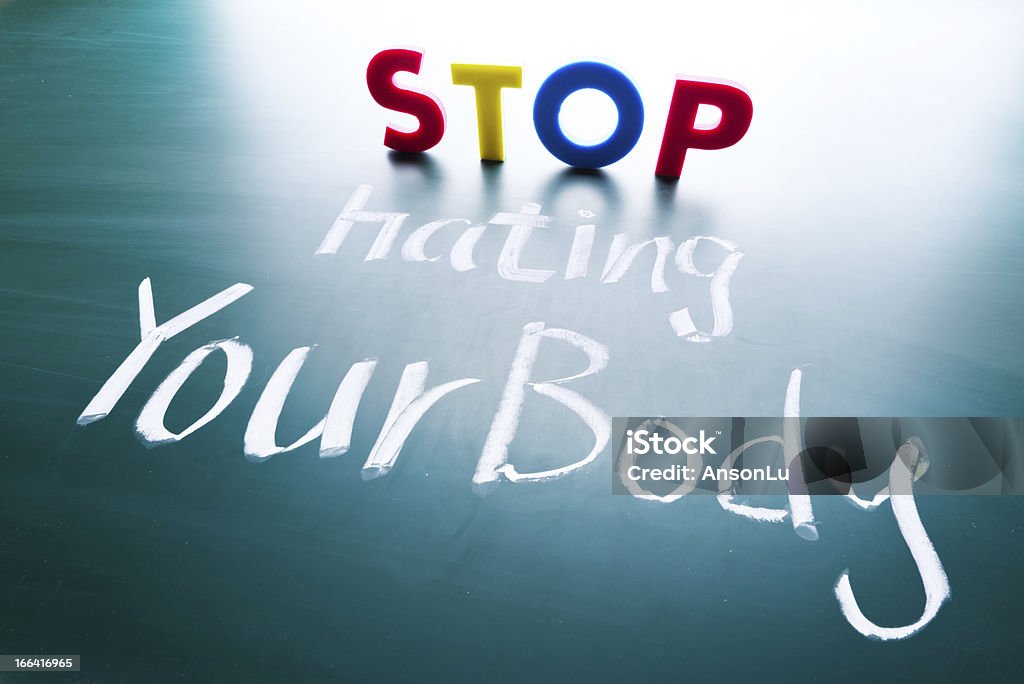 Stop hating 身体のコンセプト - アイデアのロイヤリティフリーストックフォト