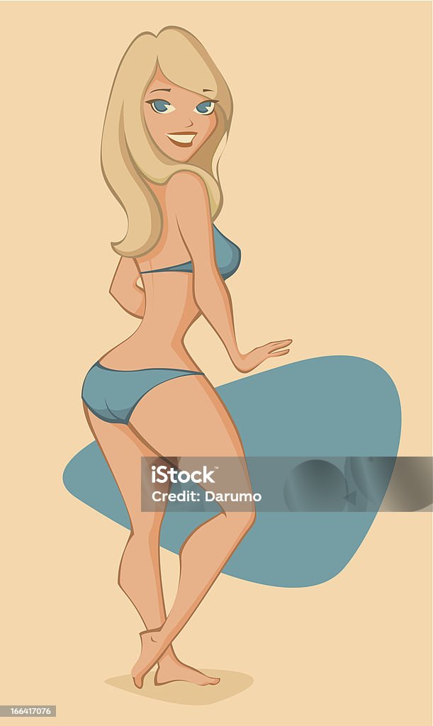 Bellezza in bikini - arte vettoriale royalty-free di Abbronzatura