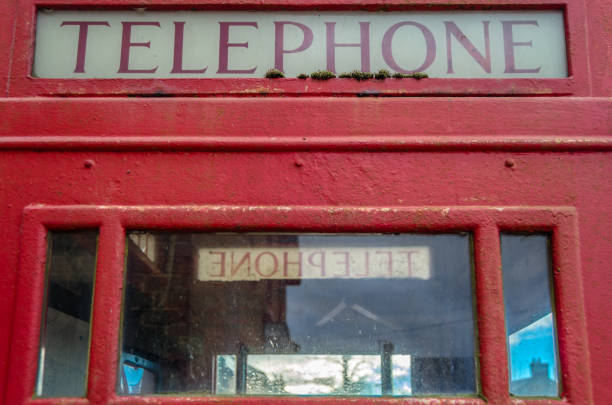 istock Famous red English phone booth 1664176604