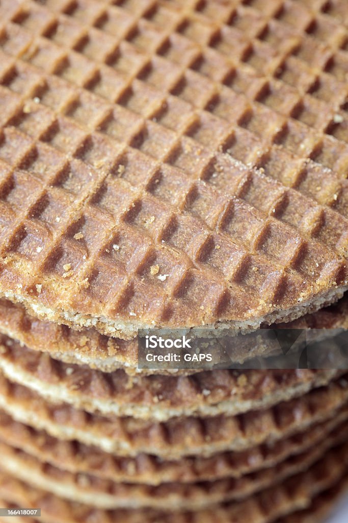 Dutch'stroopwafels', zwei Waffeln mit Zuckersirup Lage zwischen - Lizenzfrei Backen Stock-Foto