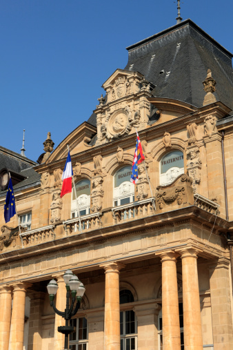 exterior of Autun's city hall; Burgundy, France