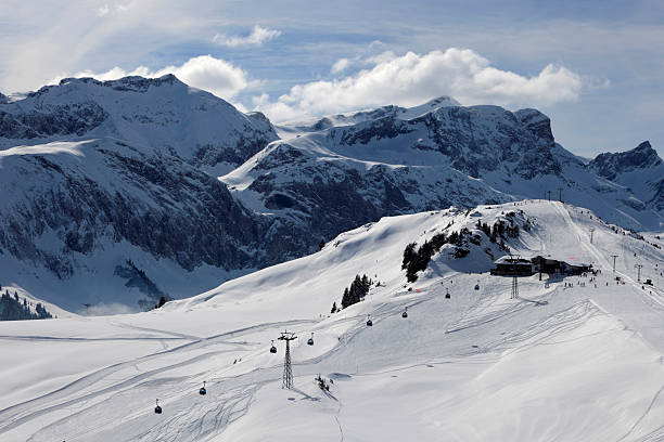 istock skiing area in the Swiss Alps 166420613