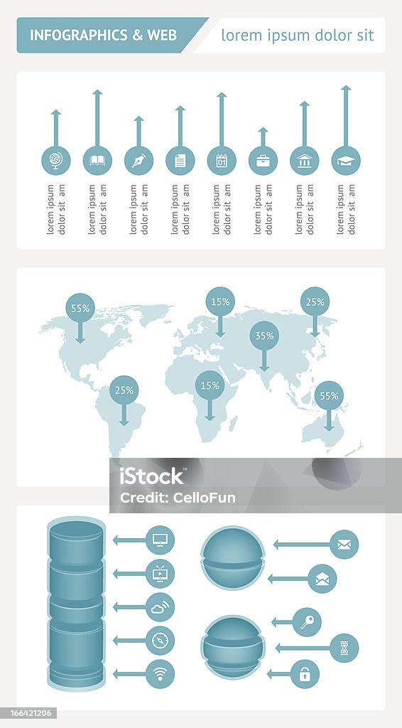 Elementy infografiki i internetowych - Grafika wektorowa royalty-free (Abstrakcja)