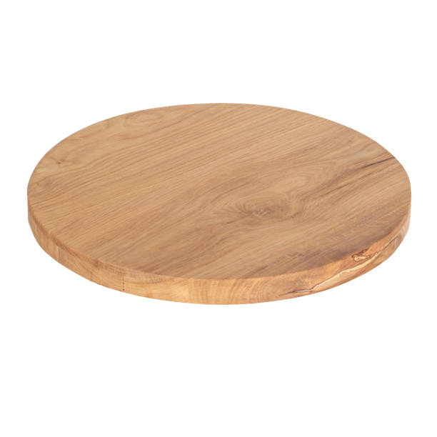 istock Isolated Oak Wooden Board: Circular Design on White 1664238588