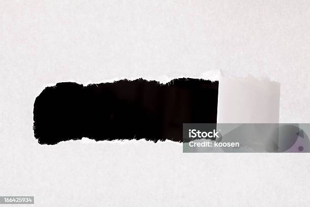 Torn Paper Stock Photo - Download Image Now - Black Color, Curled Up, Damaged