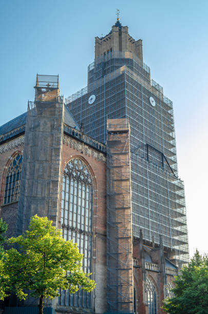 istock Church under restoration works in Arnhem, The Netherlands 1664272265