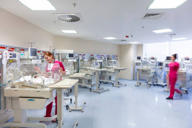 istock Babies and nurse in a special baby care unit. 1664285811