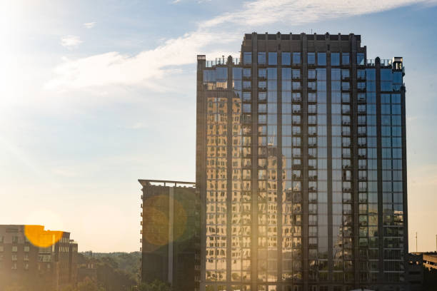 istock Backlit Orlando Florida Office Building in the Morning 1664328971