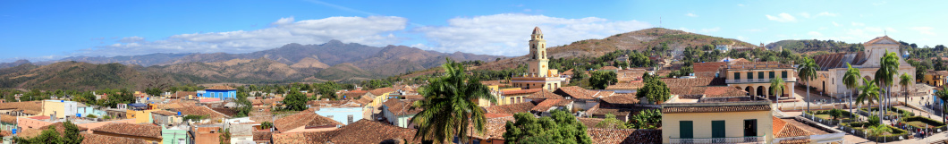 Trinidad, Cuba - a colonial city under protection of UNESCO. Panoramic view over the city.