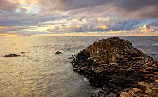 istock Vibrant sunset over the Giant's Causeway 166439166