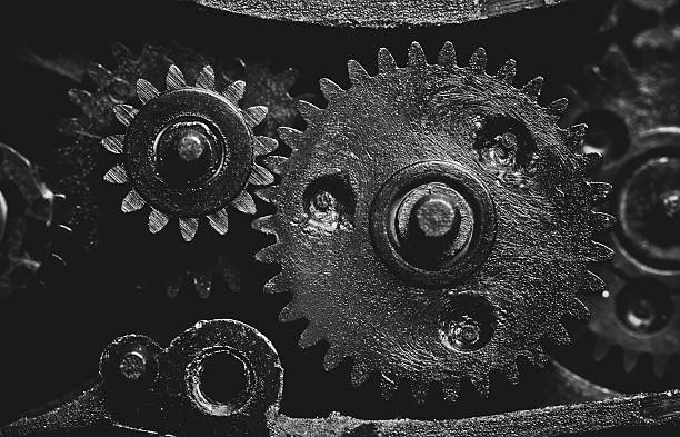 istock Old mechanism with pinions 166439436