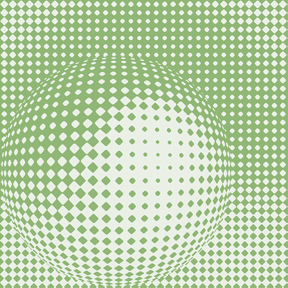 Half tone background with 3D ball