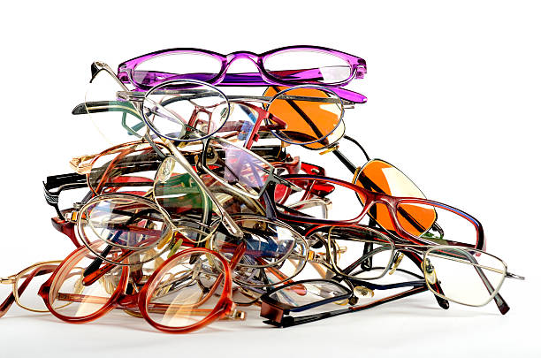 istock Pile of old used spectacles 166444384
