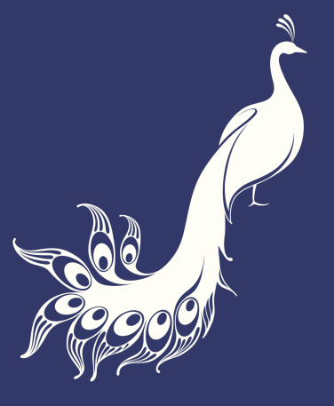 White peacock  (EPS) + ZIP - alternate file (CDR)