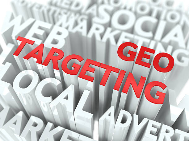 geo targeting concepto. - b2c fotografías e imágenes de stock