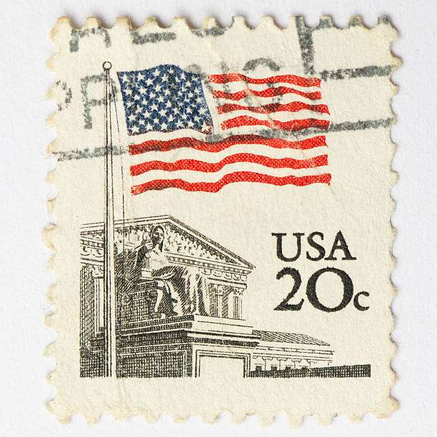 istock USA National Flag Postage Stamp 166446640