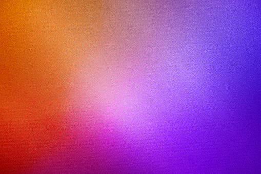 Red coral fire orange yellow gold white pink lilac purple violet blue abstract background. Color gradient ombre blur. Rough grain noise. Rainbow fun.Light hot bright neon electric glitter foil. Design.