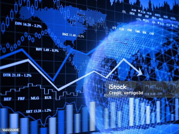 Diagrammi Finanziari - Fotografie stock e altre immagini di Tasso di interesse - Tasso di interesse, Astratto, Grafico