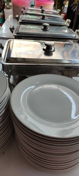 istock Home terrace buffet decoration in Indonesia 1664590691