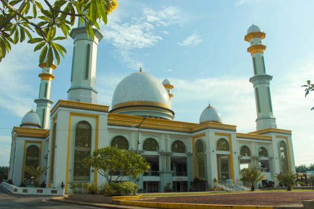 istock Achmad Bakrie Asahan Grand Mosque on a sunny day 1664611232