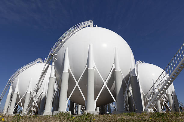 istock Overview of petroleum storage tanks on petrochemical plant 166463708