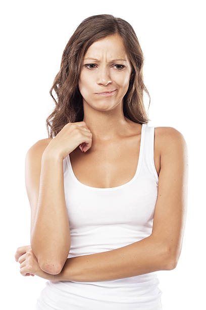 istock Lovely confused woman 166463710