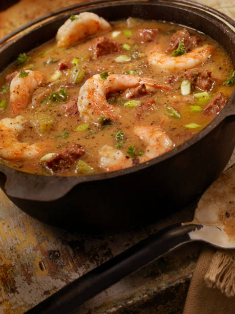 istock Shrimp and Sausage Gumbo 166466287