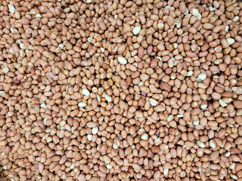 Close up of raw peanuts