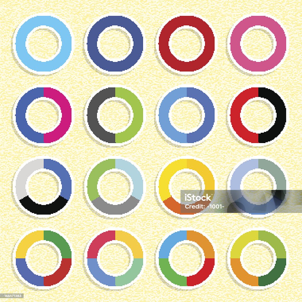ソーシャルネットワークのアイコンの人気のカラーリングボタン黄色紙の背景 - GUIのロイヤリティフリーベクトルアート