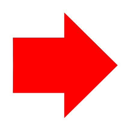 Red Rightward Arrow - Without Outlines