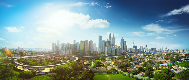 View of Jubilee Bridge going towards downtown Singapore.