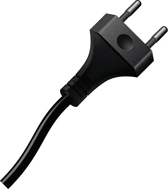 Power Plug Vector illustration of Power Plug two pin plug stock illustrations