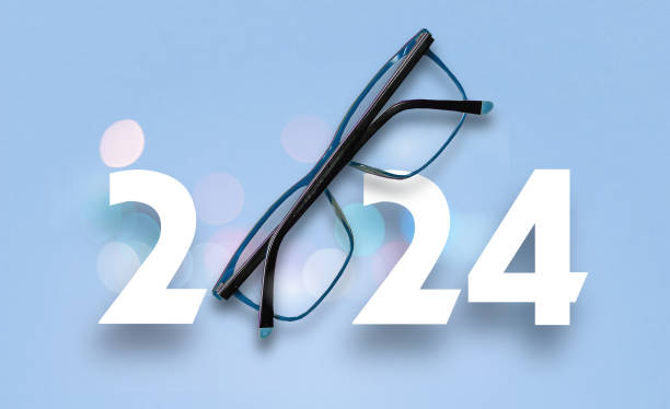 istock 2024 with glasses on  isolated background 1664842435