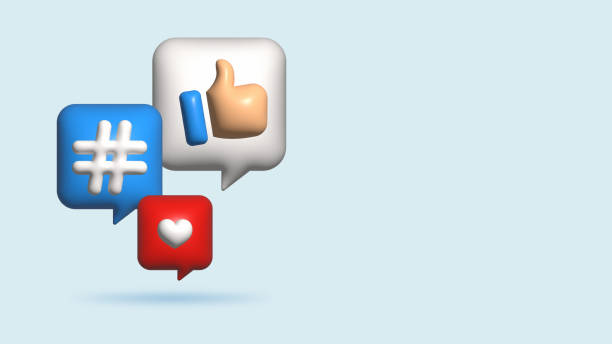 istock Realistic 3d flying notification of like hashtag and love icon concept. 1664886894