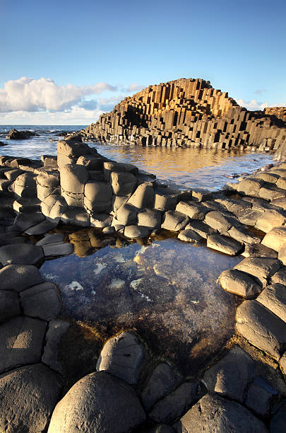 Rock textures and tidal pools at the Giant's Causeway