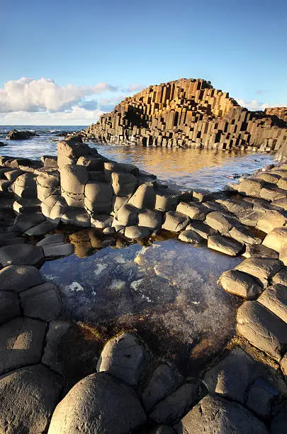 Photo of Rock textures and tidal pools at the Giant's Causeway