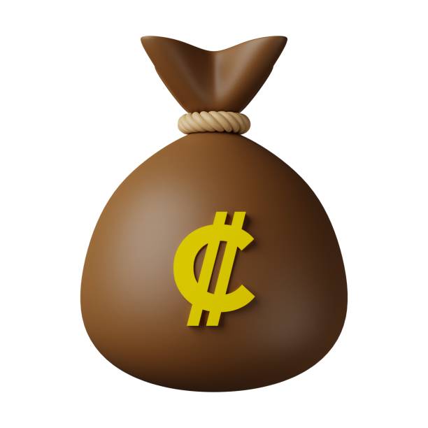 istock Brown Money Bag Colon 3D Illustration. 3D Render. 1664890073