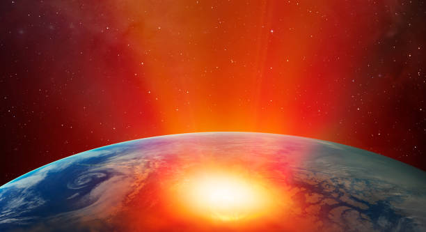 istock Attack of the asteroid on the Earth 1664919016