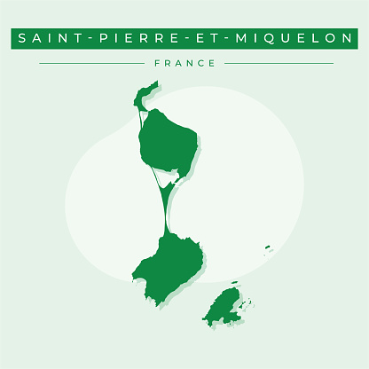 Vector illustration vector of Saint-Pierre-et-Miquelon map France