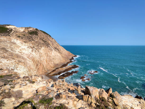 istock Fa Shan's cliff hexagonal rock columns, Hong Kong Unesco Global Geopark 1664968362