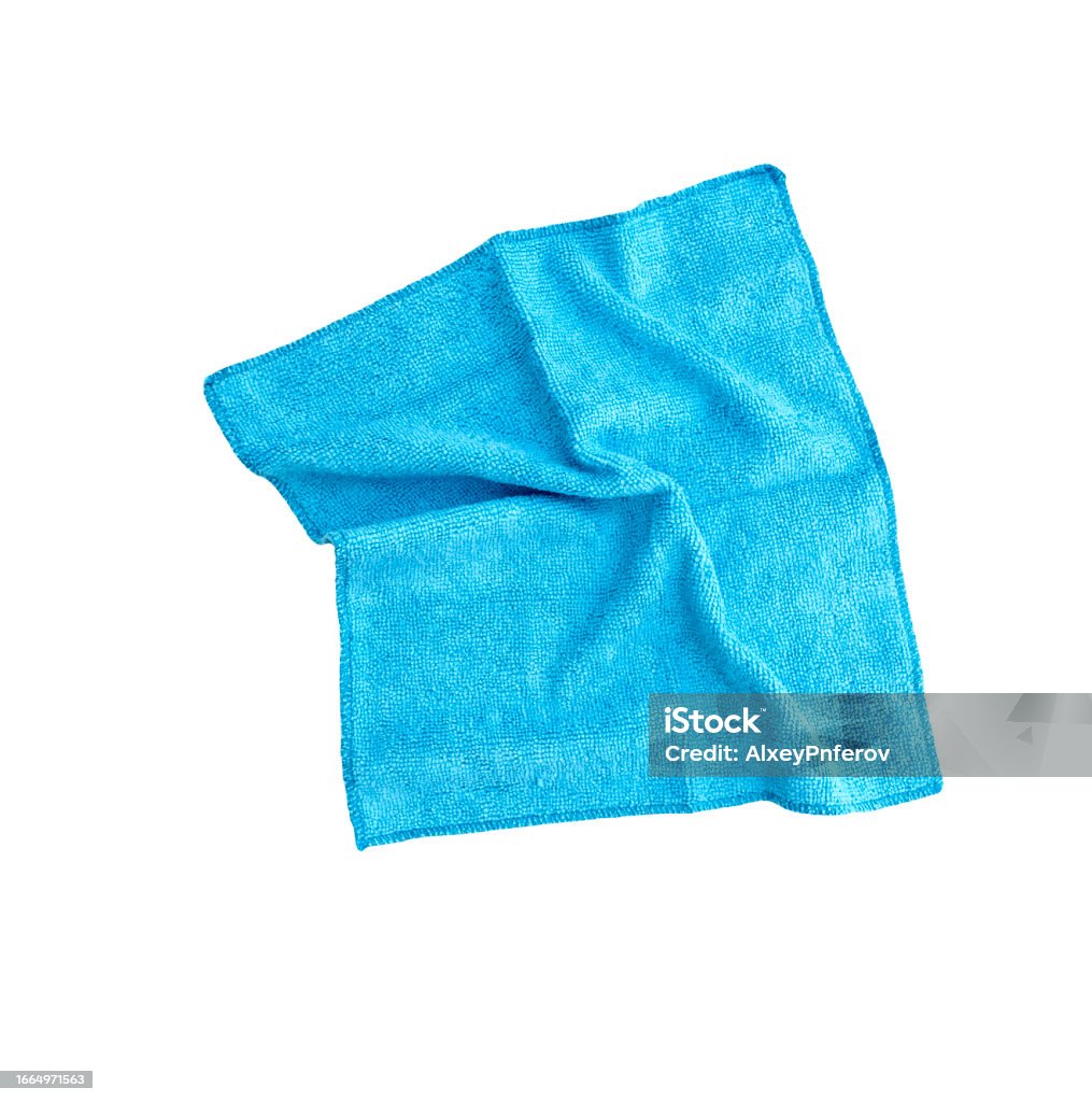 Folded Rags Blue Folded Clean Household Rag For Kitchen Isolated Clipping Path ...