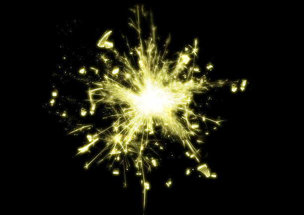 istock Abstract background of golden sparkling sparklers 1664973665