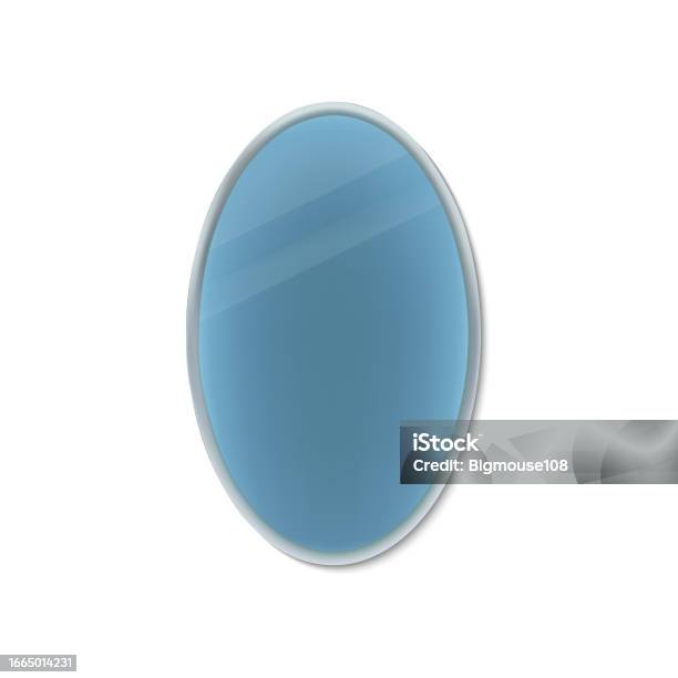 Normal Mirror Shape Realistic Detailed 3d Mirror Shaped As Oval Vector Stock Illustration ...