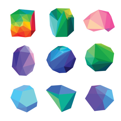 Vector Illustration of Colorful Polygonal Abstracts