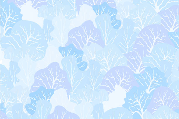 青と白の森の抽象的な明るい冬の水平背景 - winter focus on foreground backgrounds white点のイラスト素材／クリップアート素材／マンガ素材／アイコン素材