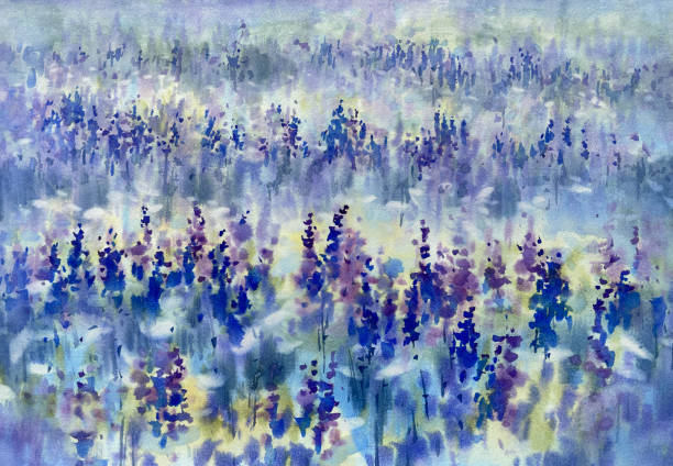istock A flowering meadow summer landscape watercolor background 1665045629