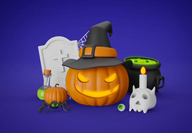 istock 3D illustration Halloween concept for poster or banner template 1665048309