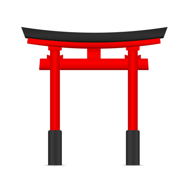 istock Realistic Detailed 3d Japanese Torii Gate Isolated on a White Background. Architecture Asian Temple. Welcome Japan Travel Concept with Japanese Traditional Red Torii Gate. Vector illustration 1665052072