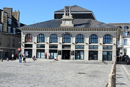 Concarneau, France, september 3, 2023 : The halls of Concarneau in Brittany