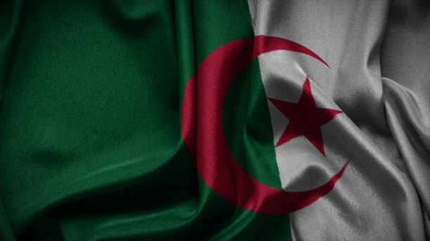 istock Algeria national flag of background. 1665058524